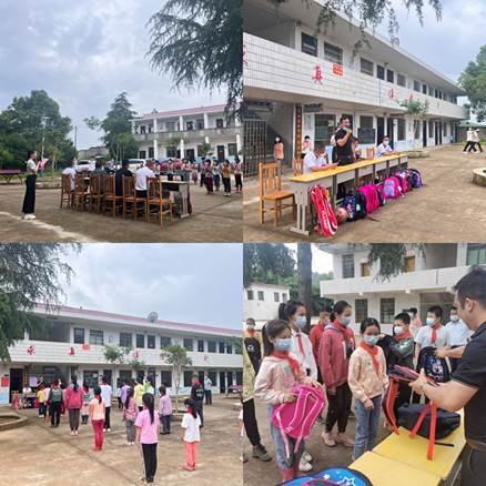 邵陽縣衛(wèi)生健康局墟落振興駐下花橋鎮(zhèn)雙聯(lián)村第一書記劉小虎慰問雙聯(lián)小學(xué)，和孩子們、先生一路過六一！