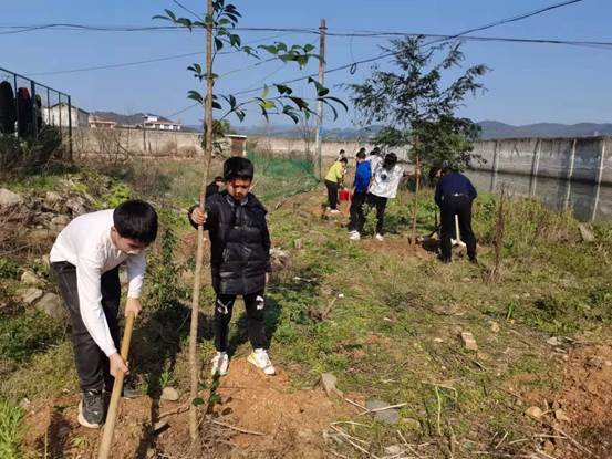 湖南新寧縣白沙中學(xué)2022植樹運動