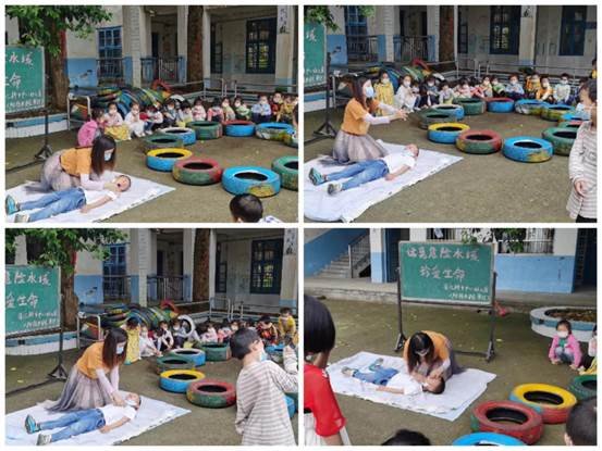 新寧縣清江橋鄉(xiāng)中間幼兒園開展防溺水安全演練
